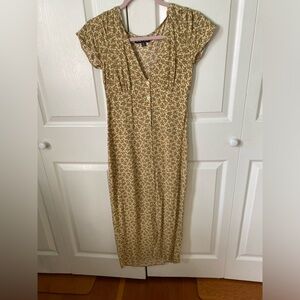 Motel rocks maxi yellow floral dress